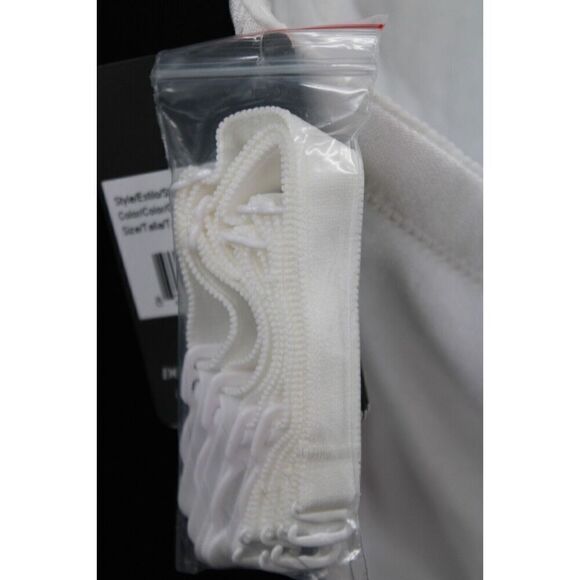 Dominique Juliette Satin Longline Corset Bra 42D White w/Garters 8950 NWT - Picture 7 of 9